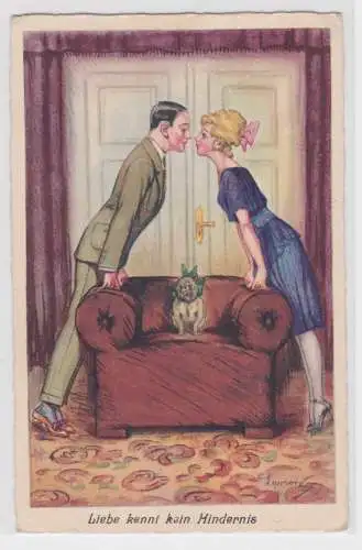 900898 Humor Ak "Liebe kennt kein Hindernis" um 1930