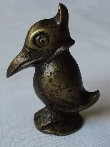 antiker Jugendstil Bronze Gluttöter Elster auch als Petschaft nutzbar (114086)