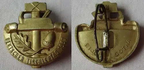 DDR Abzeichen Deutscher Tischlertag 1957 Handwerkskammer Bijou-Gotha OZ (127200)