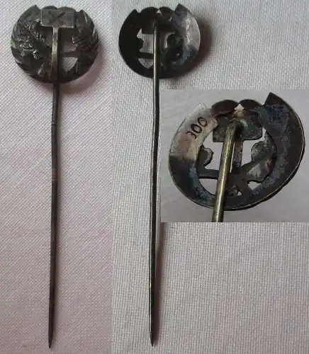 DDR Ehrennadel 800er Silber Handwerkskammer 25jähriges Meisterjubiläum (122538)