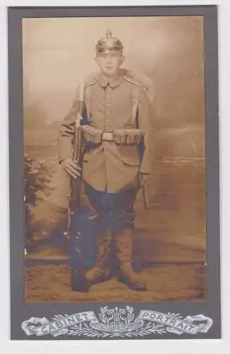 11847 Kabinett Foto Soldat Infanterie Regiment Nr. 66 (3. Magdeburgisches)