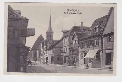 903362 Ak Windsheim Rothenburger Strasse mit Geschäften 1927
