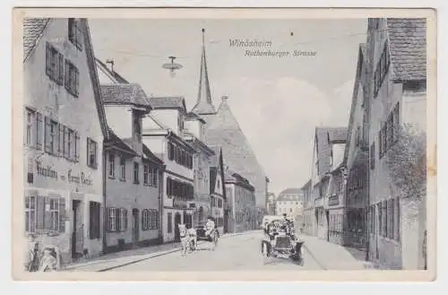 903363 Ak Windsheim Rothenburger Strasse mit Automobil 1911