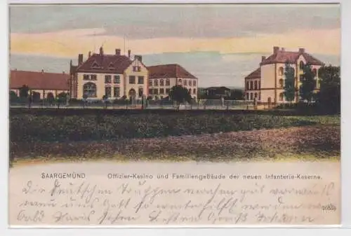 905216 Feldpost Ak Saargemünd Offizier Kasino der neuen Infanterie Kaserne 1914