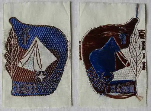 DDR JP Stoffabzeichen Aufnäher Junger Tourist in Bronze (164381)