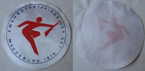 DDR Aufnäher II. Wehrspartakiade der GST Magdeburg 1975 (164530)