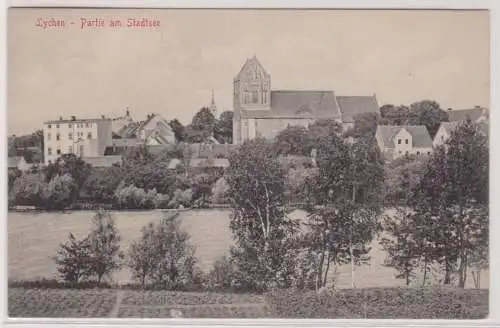31849 Ak Luftkurort Lychen - Partie am Stadtsee 1914
