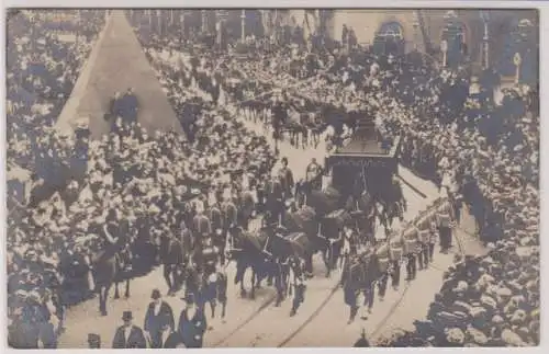 18340 Ak Karlsruhe Überführung Leiche Grossherzog Friedrich v. Baden 02.10.1907