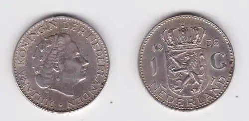 1 Gulden Silber Münze Niederlande 1956 f.vz (164892)