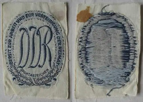 Aufnäher Sportabzeichen DDR Bereit zur Arbeit und zur Verteidigung... (164764)