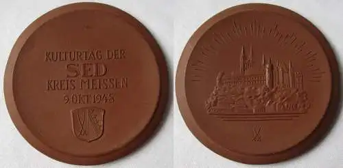 DDR Medaille Kulturtag der SED Kreis Meissen 9. Oktober 1948 (164701)