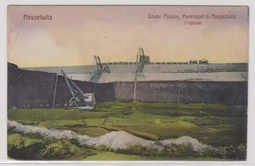 904002 Ak Meuselwitz Grube Phönix Mumsdorf bei Meuselwitz (Tagebau) 1943