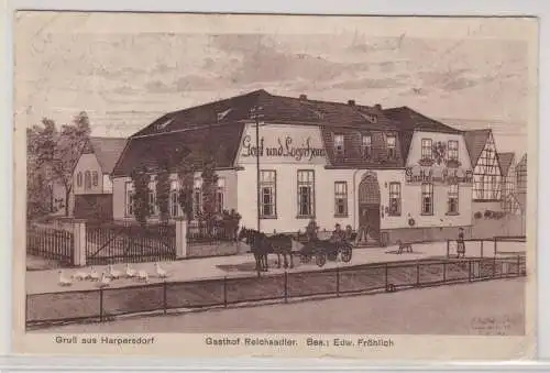 903437 Ak Gruß aus Harpersdorf Gasthof Reichsadler 1928