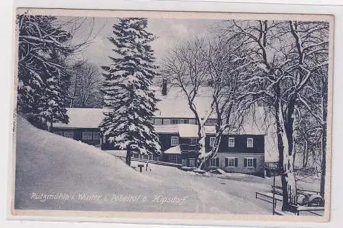 902340 Ak Putzmühle im Winter im Pöbeltal bei Kipsdorf 1928