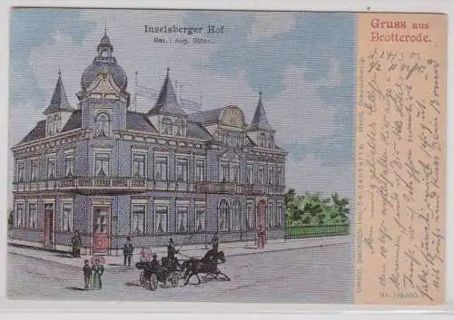904136 imit.Seidenkarte Ak Gruß aus Brotterode Inselsberger Hof 1903