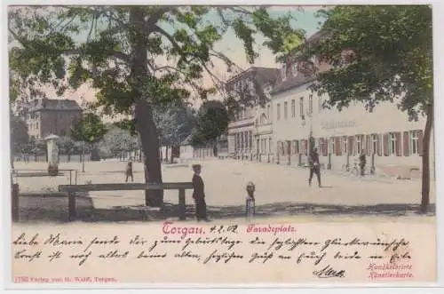904177 Künstler Ak Torgau Paradeplatz 1902