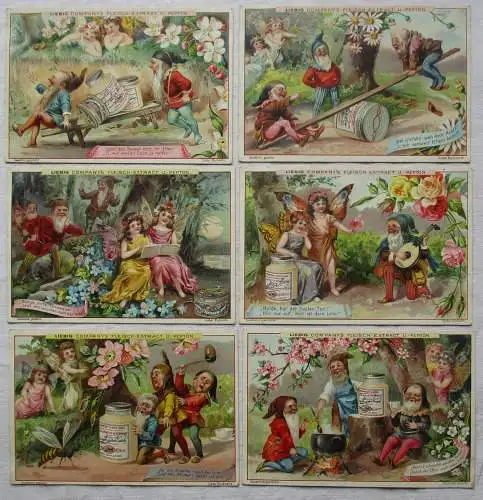 Liebigbilder Serie 465 "Gnomen und Elfen" komplett 1900 (4/130829)