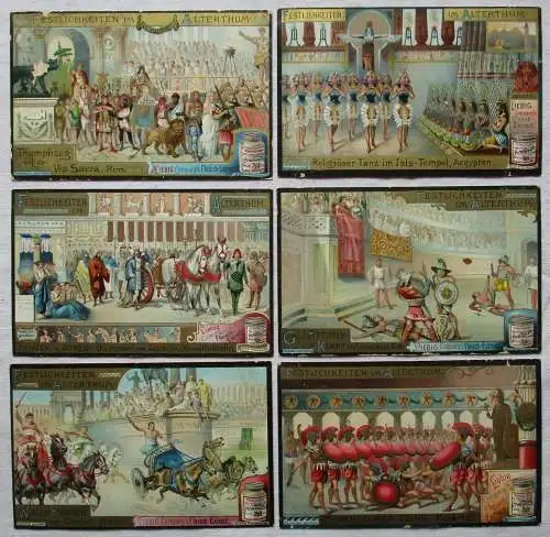 Liebigbilder Serie 494 "Festlichkeiten im Alterthum" komplett 1901 (4/113348)