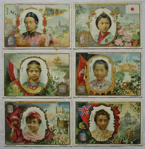 Liebigbilder Serie 462 "asiatische Frauentypen" komplett 1900 (4/113187)