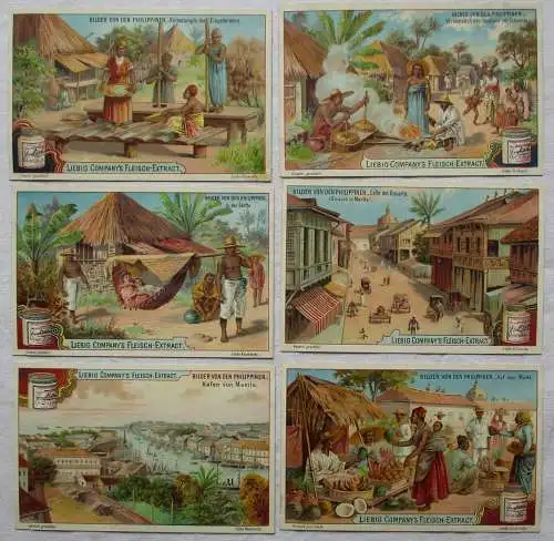 Liebigbilder Serie 455 "Bilder von den Philippinen" komplett 1900 (4/116223)