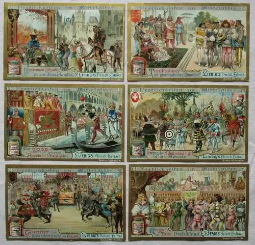 Liebigbilder Serie 528 "Festlichkeiten im Mittelalter" komplett 1902 (4/110605)