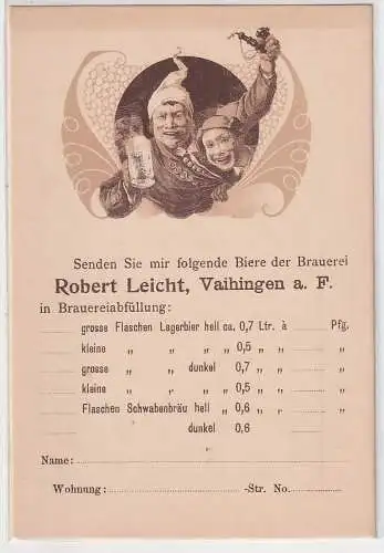 67542 Reklame Ak Brauerei Robert Leicht Vaihingen auf den Fildern um 1900