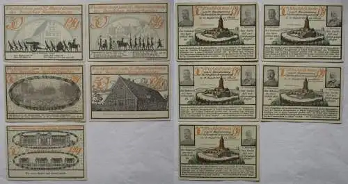 5 Banknoten Notgeld Landeskriegerverband Lübeck 1921 (143683)