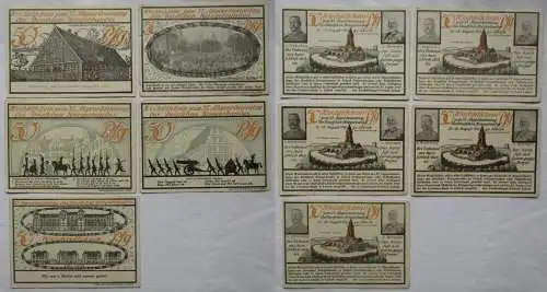 5 Banknoten Notgeld Landeskriegerverband Lübeck 1921 (141777)