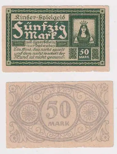 50 Mark Banknote Kinder-Geld Scherzschein um 1920 (130141)