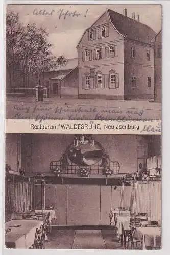 02317 AK Neu-Isenburg - Restaurant Waldesruhe mit Straßenansicht 1949