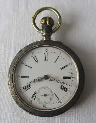 800er Silber Lépine Léopard Phenix Taschenuhr Paul Vendt Leipzig (117197)