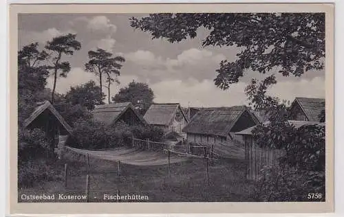 19665 AK Ostseebad Koserow Das Juwel der Ostsee - Fischerhütten 1953