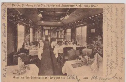 903534 Ak Gruß aus dem Speisewagen Mitropa Berlin 1922