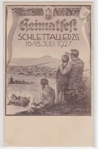 902505 Ak Heimatfest Schlettau im Erzgebirge 16.-18.Juli 1927