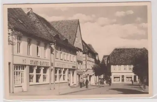 903754 Ak Parchim Elde Müllerstraße mit HO Kaffee 1955