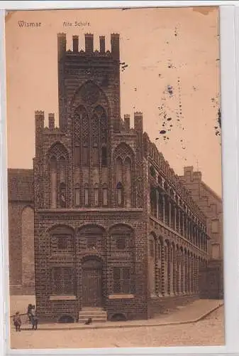 903745 Ak Wismar an der Ostsee alte Schule 1914