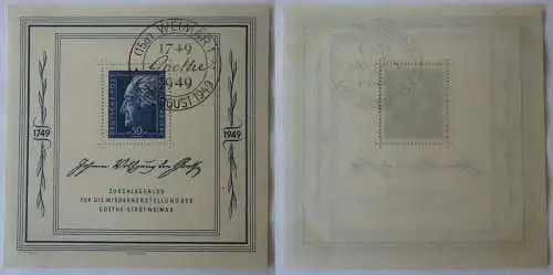 SBZ Allgemeine Ausgaben Block 6 mit Sonderstempel Goethe Block 1949 (135460)