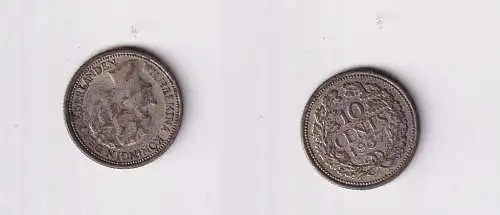 10 Cent Silber Münze Niederlande 1937 ss+ (165772)