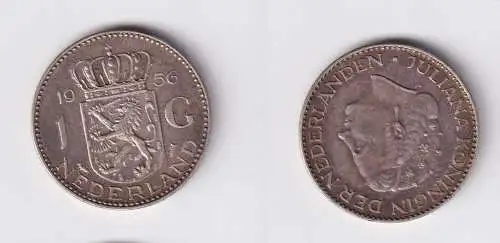 1 Gulden Silber Münze Niederlande 1956 ss (165613)