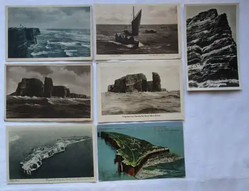 97647 Ak 7x Helgoland - Flugaufnahme der Insel, Nordspitze "Lange Anna"