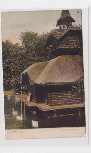 906113 Ak Chemnitz - Taubenhaus a. d. Schlossteichinsel 1908