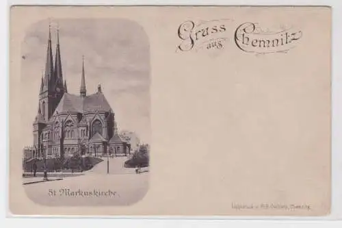 906015 Ak Gruß aus Chemnitz St.Markuskirche um 1900