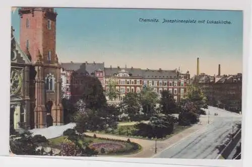 46810 Ak Chemnitz - Josephinenplatz mit Lukaskirche