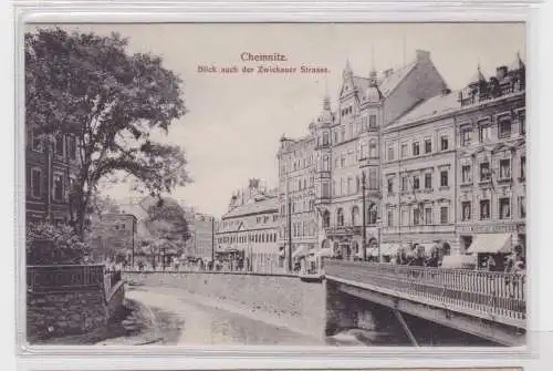 904606 Ak Chemnitz Blick nach der Zwickauer Strasse 1907