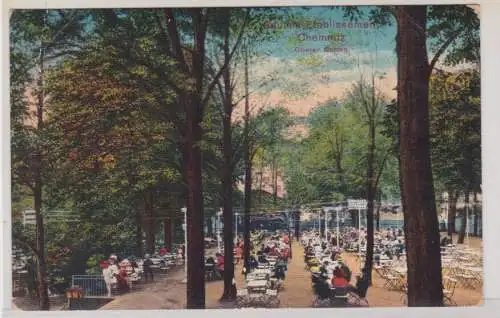49343 Ak Chemnitz - Baum's Etablissement, Oberer Garten 1913