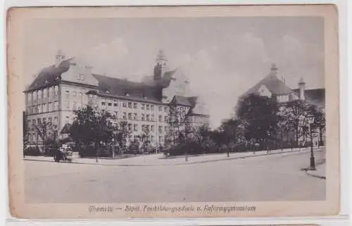 901670 Ak Chemnitz - Städtische Fortbildungsschule und Reformgymnasium 1918