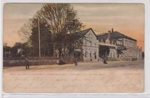 904688 Ak Chemnitz - Gruss aus dem "Feldschlösschen", Bes. H. verw. Meyer 1907