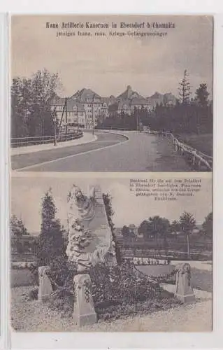 905122 Mehrbild Ak Neue Artillerie Kasernen in Ebersdorf b. Chemnitz 1917