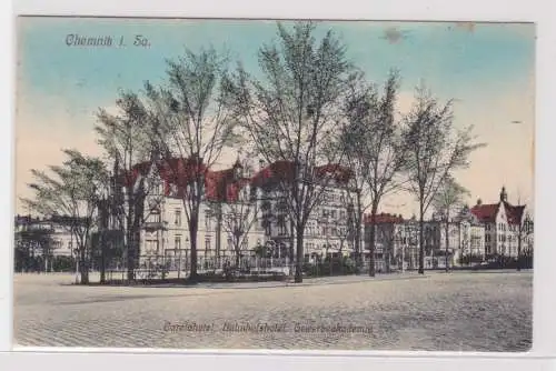 905297 Feldpost Ak Chemnitz - Carolahotel, Bahnhofshotel, Gewerbeakademie 1916