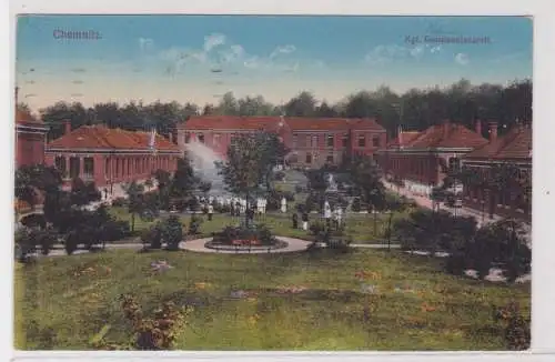 905308 Feldpost Ak Chemnitz - Totalansicht kgl. Garnisonlazarett 1917